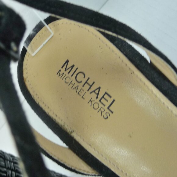 MK YOONIE SUEDE PLATFORM HEELS SIZE 7.5 - Picture 9 of 13